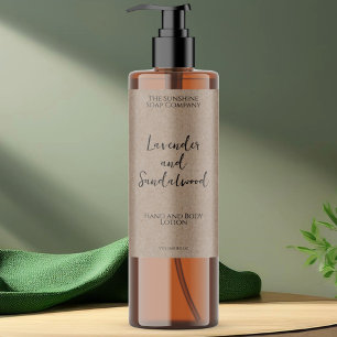 Minimalist kraft waterproof cosmetics bottle label