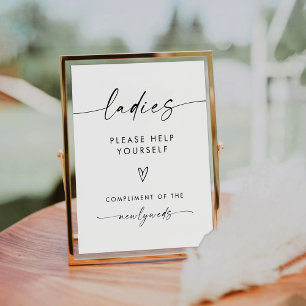 Minimalist Ladies Bathroom Sign