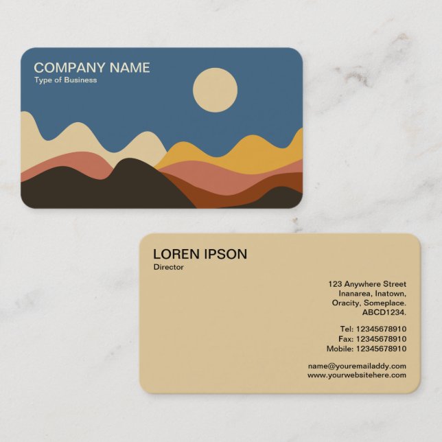 Minimalist Landscape 170723 v3 Business Card (Front/Back)