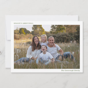 Minimalist Landscape Single Photo Personalised Holiday Card