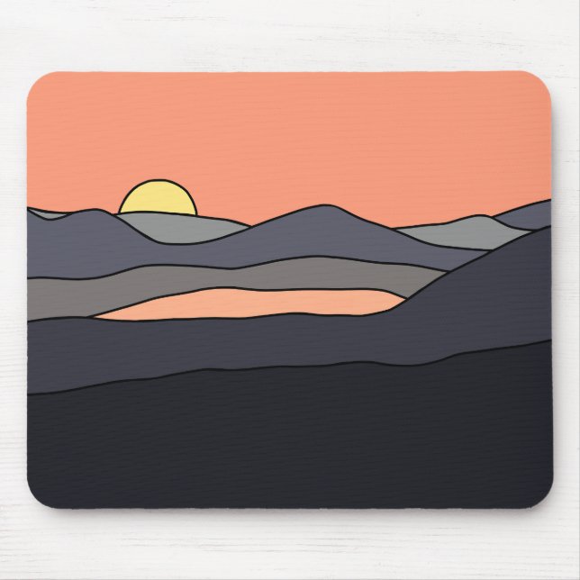 Minimalist Landscape Sunset Design 287 Mouse Pad (Front)