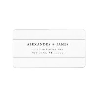 Minimalist Large Modern Return Address Label