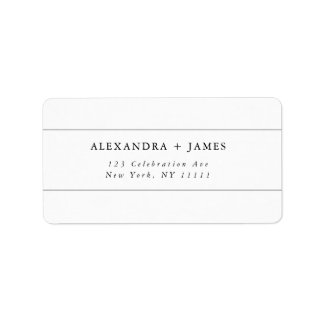Minimalist Large Modern Return Address Label