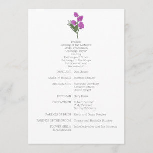 Minimalist Lathyrus Wedding Programme