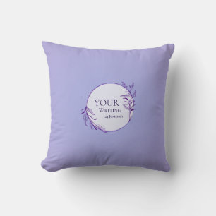 Minimalist Lavender Botanical Foliage Cushion