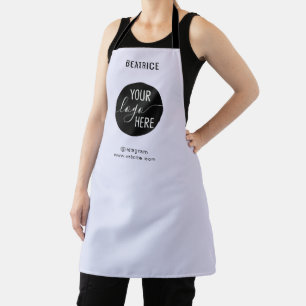 Minimalist Lavender Business Company Logo Apron