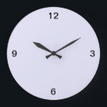 Minimalist. Lavender. Large Clock<br><div class="desc">Minimalist round wall clock,  in a pretty Lavender colour. This clock will enhance any room.</div>