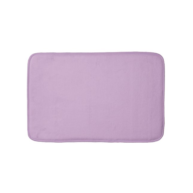 Minimalist lavender lilac solid elegant modern  bath mat (Front)
