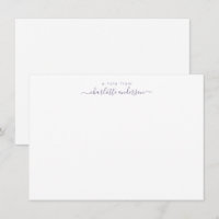 Minimalist Lavender Script Lettering Personalised 