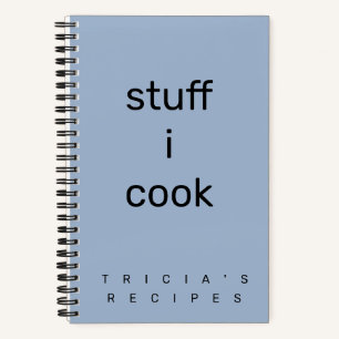 Minimalist Lavender Stuff I Cook Notebook