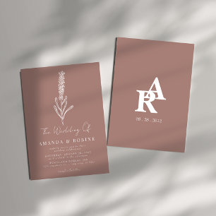 Minimalist Lavender Wedding Invitation