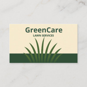Minimalist Lawn Care Business Card