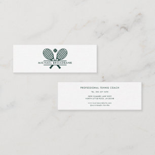Minimalist Lawn Tennis Professional Sports Coach Mini Business Card
