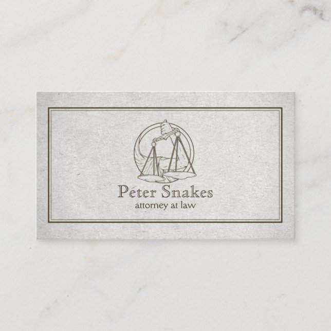 Minimalist Lawyer Professional Business Card (Front)