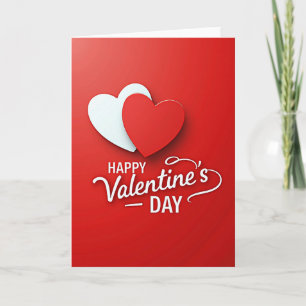Minimalist Layered Valentine Hearts Card