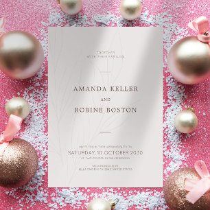 Minimalist Leaf Wedding Invitation
