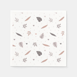 Minimalist Leaves Pattern Napkins