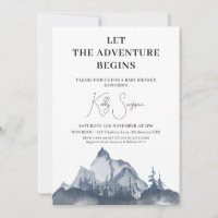 Minimalist Let The Adventure Begin Baby Shower