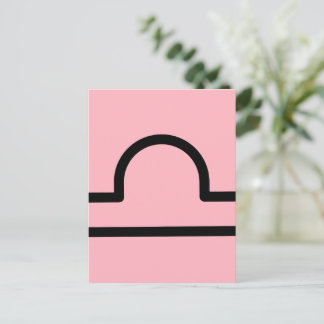 Minimalist Libra Zodiac Horoscope Birthday Gift Postcard