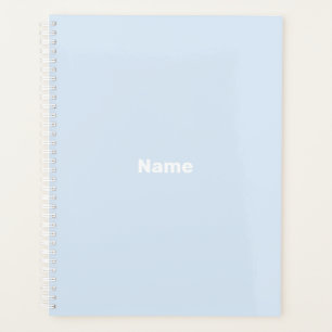 Minimalist light blue custom name monogram year planner