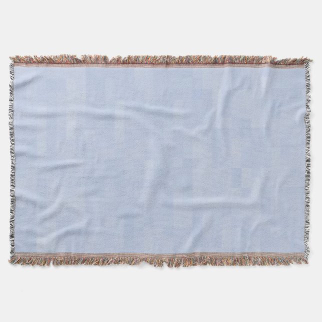 Minimalist light blue pattern cute modern elegant throw blanket (Front)