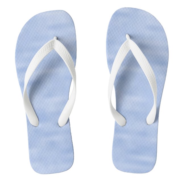 Minimalist light blue sky abstract pattern cute jandals (Footbed)
