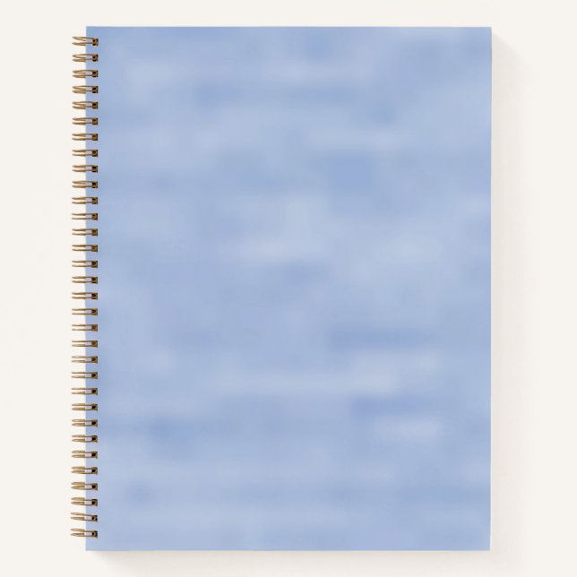 Minimalist light blue white sky abstract pattern notebook (Front)