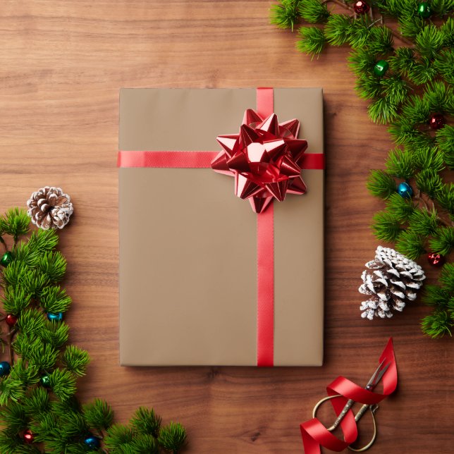 Minimalist light Brown solid plain modern elegant Wrapping Paper (Holiday Gift)