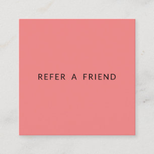 Minimalist Light Coral Real Estate Referral Card