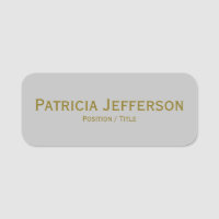 Minimalist Light Grey Golden Text