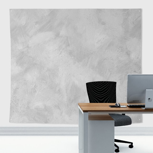 Minimalist Light Grey Roman Clay Wall Texture Tapestry (Roman Clay Limewash tapestry decor with stone  texture for zoom meetings backdrop or home decor)