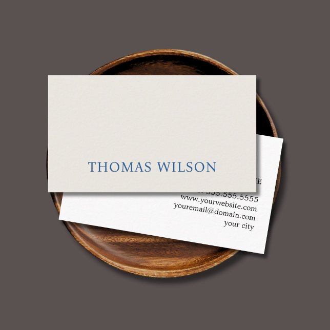 Minimalist Light Pastel Blue Consultant  Business Card (Creator Uploaded)