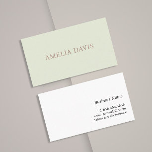 Minimalist Light Pastel Consultant  Business Card