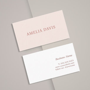 Minimalist Light Pastel Consultant  Business Card