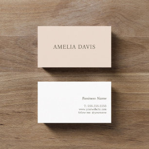 Minimalist Light Pastel Consultant  Business Card