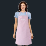 Minimalist light pink custom initials monogram apron<br><div class="desc">Minimalist Modern custom monogram initials light pink and white solid plain elegant chic Apron. white letters, light pink background. you can choose your strap colour. great gift for mum, friends and yourself! Modern, minimalist, simple, stylish design. Great for cooks, chefs, pottery, ceramics, crafts, work, kitchen, baking, bbq, grill, and also...</div>