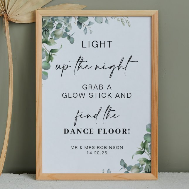 Minimalist light up the night glow dance sign (Creator Uploaded)