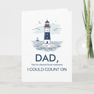 Minimalist Lighthouse Father's Day - Elegant Card
