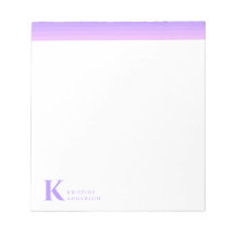 Minimalist Lilac Lavender Stripes Name Monogram