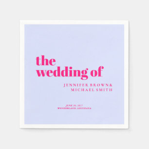 Minimalist Lilac Pink Simple Swash Wedding Napkin