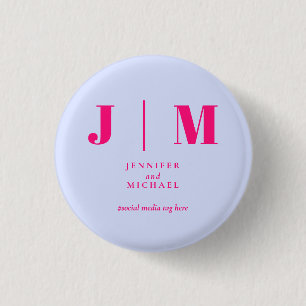 Minimalist Lilac Pink Simple Trend Wedding 3 Cm Round Badge