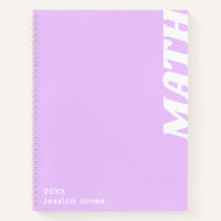 Minimalist Lilac Vertical Text School Subject