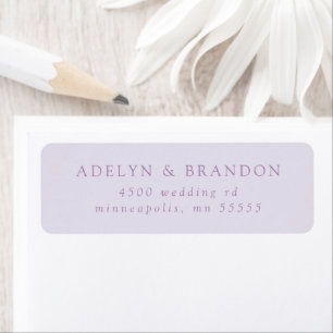 Minimalist Lilac Wedding Return Address