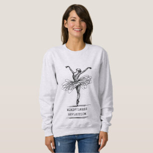 Minimalist Line Art Ballerina Dance Design Sweatshirt