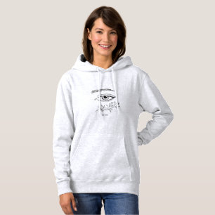 Minimalist Line Art Eye & Botanical Leaf Chic Aest Hoodie