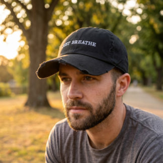 Minimalist Line Art Face | Mental Health Embroidered Hat