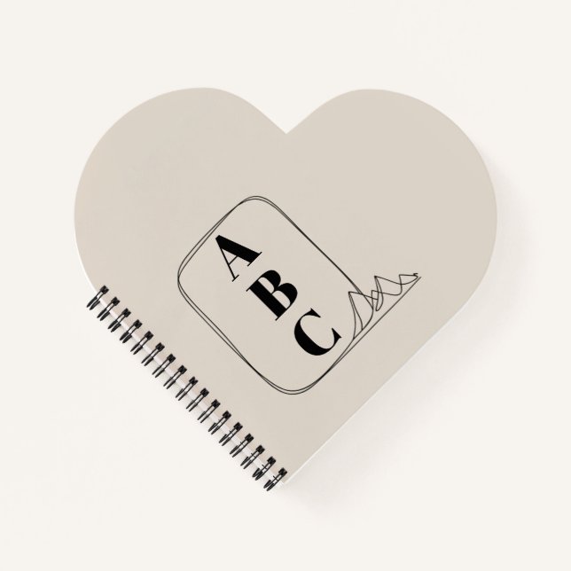 Minimalist Line Art Frame  Notebook (Front)