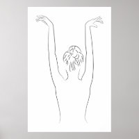 Minimalist Line Art Woman Body Modern Illustration