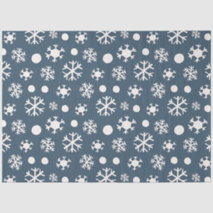Minimalist Line Drawing Snowflakes Christmas Tissue Paper