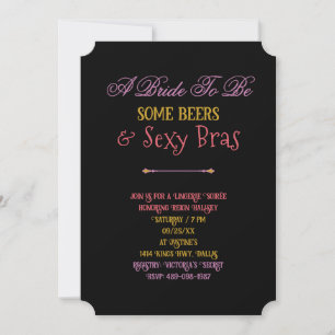 Minimalist Lingerie Soirée   Type Bridal Shower  Invitation